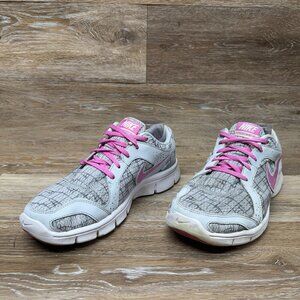 Nike Flex Experience Run 2 Gray/Pink Athletic Shoes Women's Size 10
